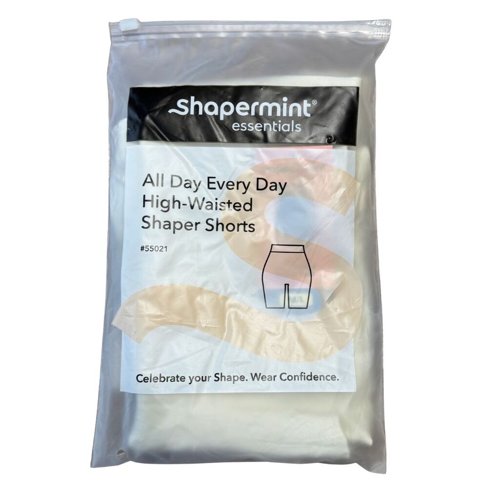 SHAPERMINT Shaper Shorts M/L Beige High Waisted Smoothing NWT - Picture 7 of 7
